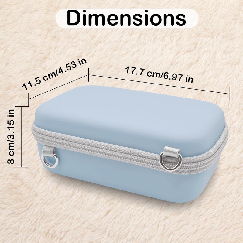 PLEAVEE Instant Print Film Camera Case for Kid Cameras & Digital Video Camera, Hard Storage Holder Organizer Bag Compatible with ESOXOFFORE/Dylanto/Anchioo/MINIBEAR and More (Blue) - Image 3